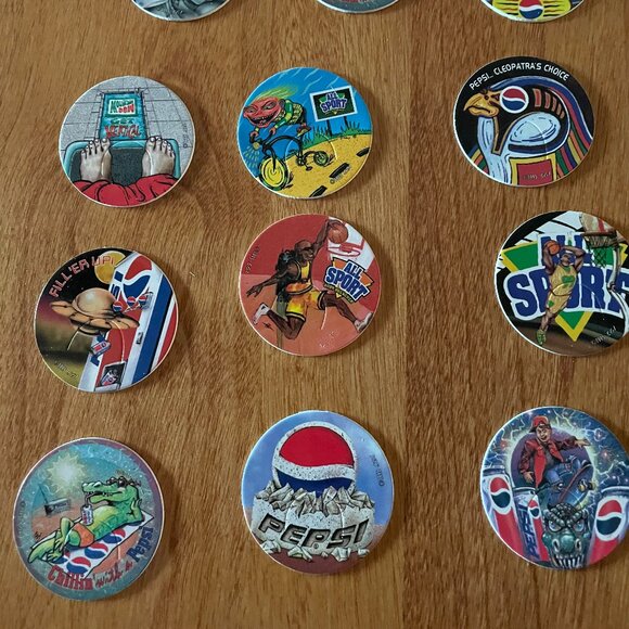Vintage 37 POGS Big Slam 1995 Pepsi Mountain Dew Sport Collection - Picture 9 of 11